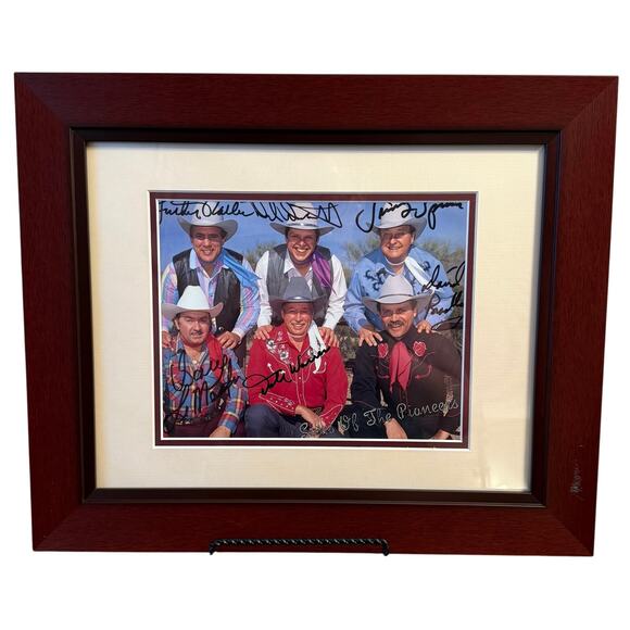 Sons of the Pioneers Singing Group Country Band Autographed Framed Photo 14x17 - Picture 1 of 5